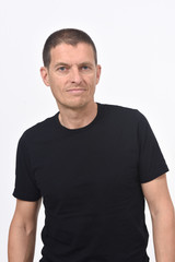 Obraz premium portrai of a middle aged man on white