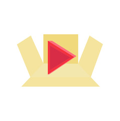 vector logo for entertainment company of video and movie