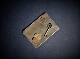 old items:passport,keys,coins.