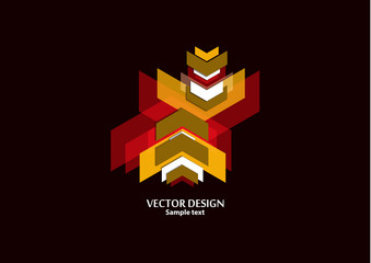 Colorful background creative arrows, template with place for text. Corporate abstract vector background. Sign of success in business.