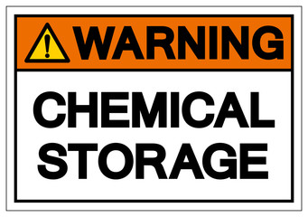 Warning Chemical Storage Symbol Sign, Vector Illustration, Isolate On White Background Label. EPS10