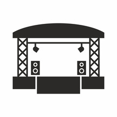 Concert stage icon - obrazy, fototapety, plakaty