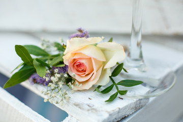 Fresh rose flower event decoration. wedding details