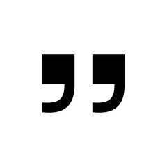 Quote icon. Quote sign icon. Quotation mark symbol. Vector
