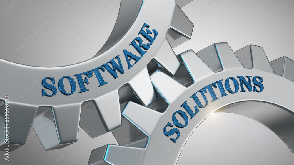 Wall mural software solutions concept