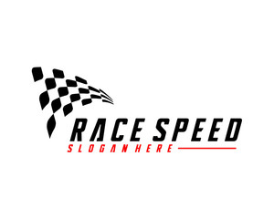 Race flag Design Concepts Icon. Speed Flag Simple Design Illustration Vector. Icon Symbol