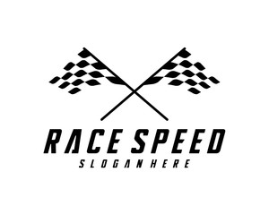 Race flag Design Concepts Icon. Speed Flag Simple Design Illustration Vector. Icon Symbol