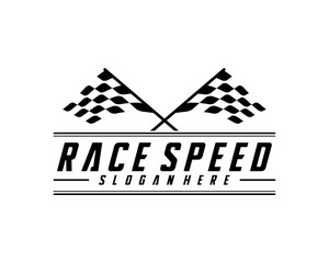 Race flag Design Concepts Icon. Speed Flag Simple Design Illustration Vector. Icon Symbol
