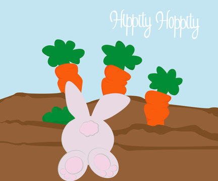 easter egg hunt template greeting vector illustration