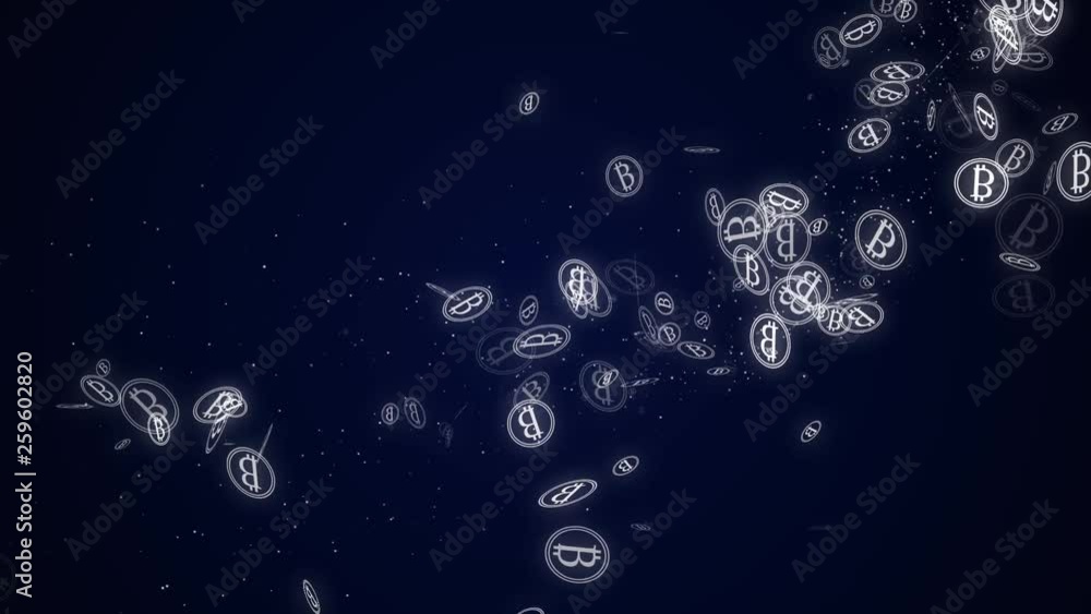 Poster bitcoin blockchain crypto currency digital encryption network for world money