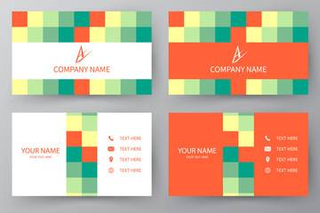 Vector business card. Visiting card for business and personal use. Modern presentation card. Vector illustration design.