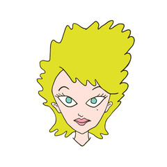 woman head illustration