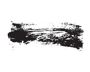 Brush strokes Set hand drawn grunge texture vector illustration isolated on white background