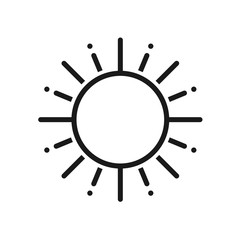 flat sun icon