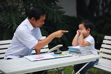 Grandfather claim and teach grandchild