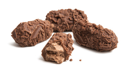 chocolate truffle isolated