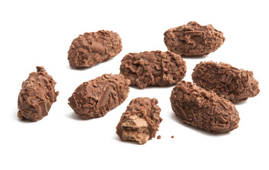 chocolate truffle isolated