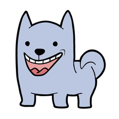 dog with funny smiling mouth