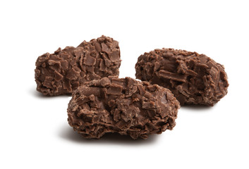 chocolate truffle isolated