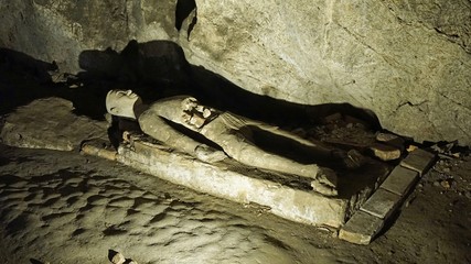 khao luang cave in phetchaburi thailand