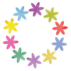 Modern watercolor colorful illustration on white backdrop. Decoration element. Floral illustration. Graphic design element.