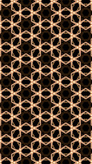 Ornate geometric pattern and abstract multicolored background