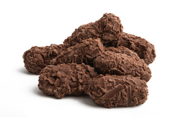 chocolate truffle isolated