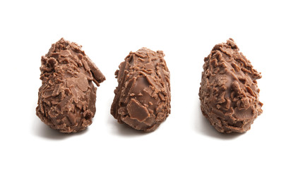 chocolate truffle isolated