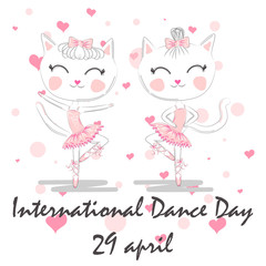 International Dance Day. April 29. Design template, or greeting card