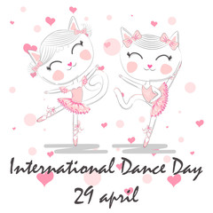 International Dance Day. April 29. Design template, or greeting card