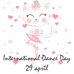 International Dance Day. April 29. Design template, or greeting card