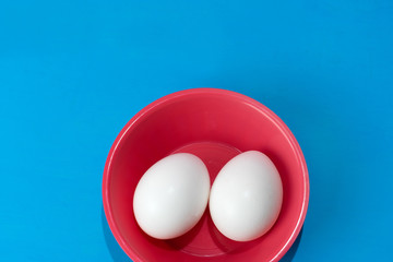 Eggs on colorful background
