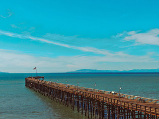 Fototapeta na wymiar Drone of Ventura pier