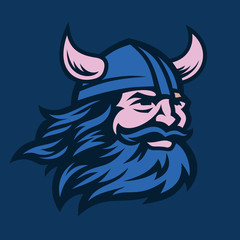 Viking head vector image