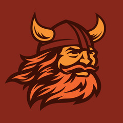Viking head vector image
