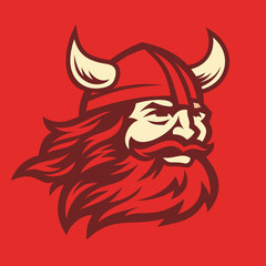 Viking head vector image