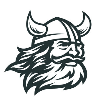 Viking head vector image