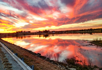 Sunset at Lale Miola, Paola Kansas