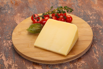 Hard parmesan cheese piece