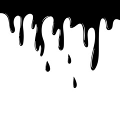 black paint splash isolated on white background