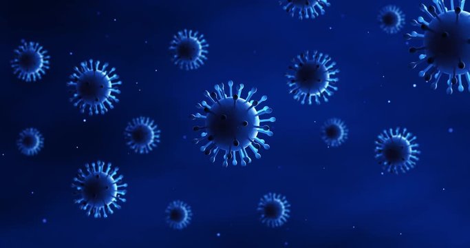 Virus And Bacteria Animation. Viral Disease. Health and science related concept.