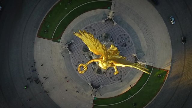 Angel de la Independencia, Mexico, CDMX drone View