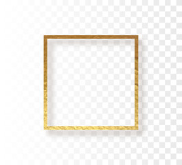 Abstract gold frame. Vector border 