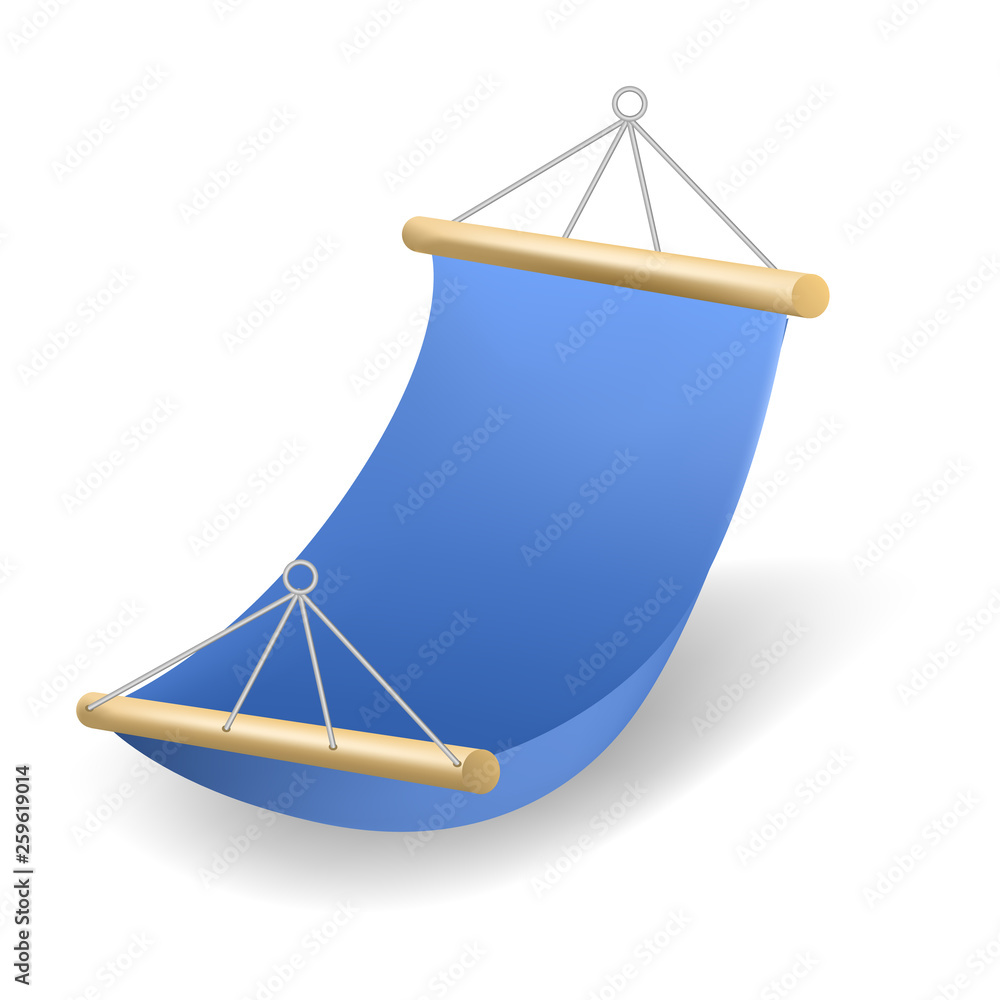 Poster hammock icon. realistic illustration of hammock vector icon for web design isolated on white backgro