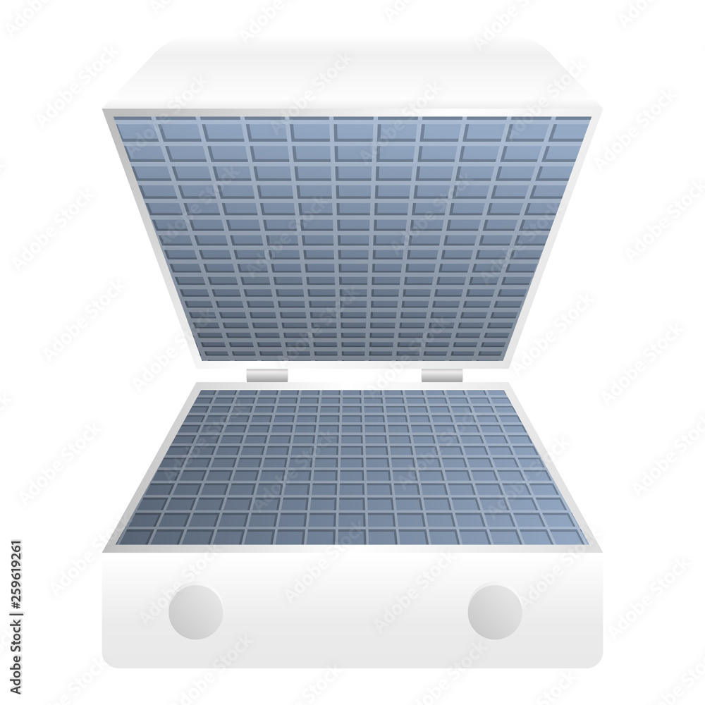 Aufkleber modern waffle maker icon. realistic illustration of modern waffle maker vector icon for web design i