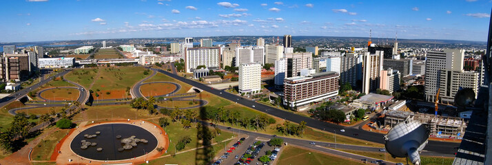 Monumental Axis (Capital of Brazil) photographed in the city of Brasilia, Federal District - Goiais.