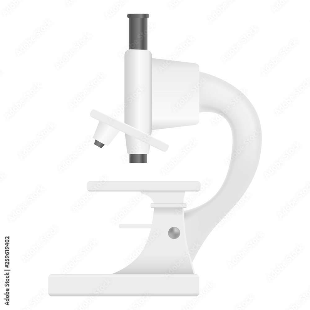 Poster bio microscope icon. realistic illustration of bio microscope vector icon for web design isolated on