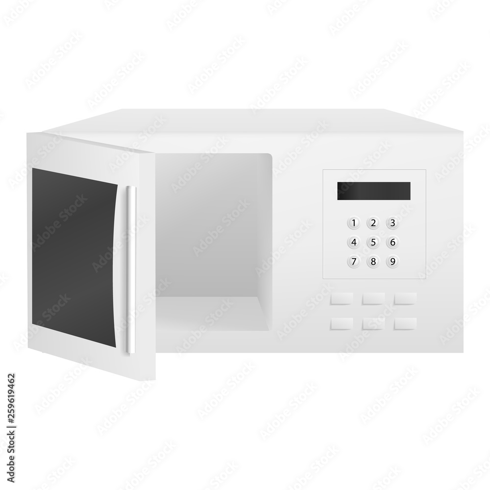 Aufkleber digital microwave icon. realistic illustration of digital microwave vector icon for web design isola