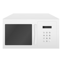 Microwave icon. Realistic illustration of microwave vector icon for web design isolated on white background