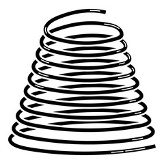 Spiral wire icon. Simple illustration of spiral wire vector icon for web design isolated on white background
